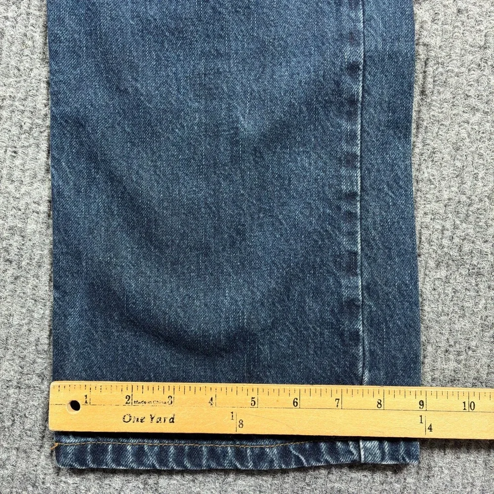 Plugg Jeans Co. Mens Size 38x32 Blue Denim Straight Leg 100% Cotton Low Rise